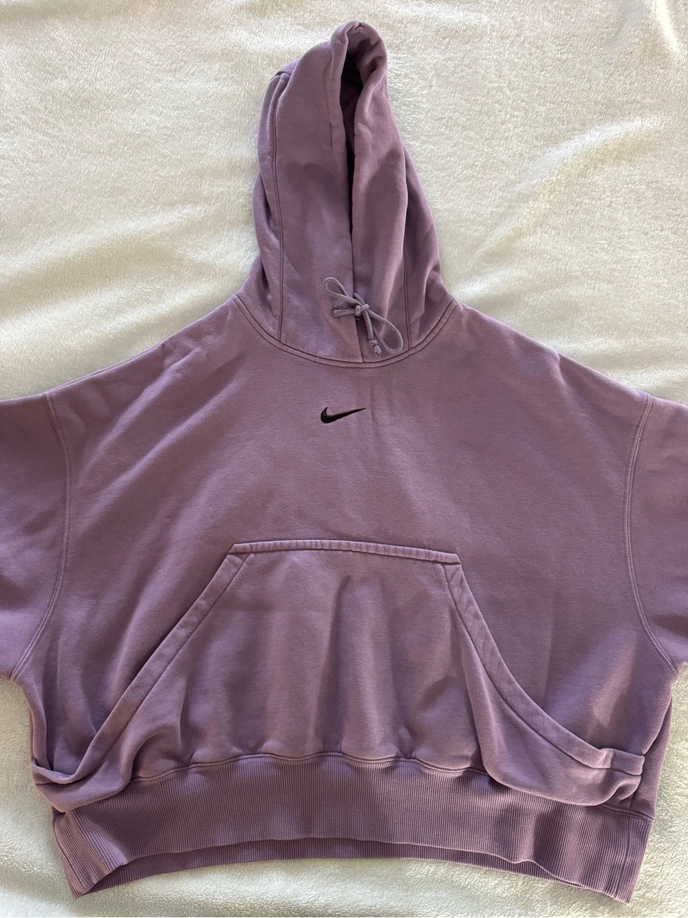 Women’s Nike Phoenix Over-Oversized Purple Fleece Pullover Hoodie Size Small